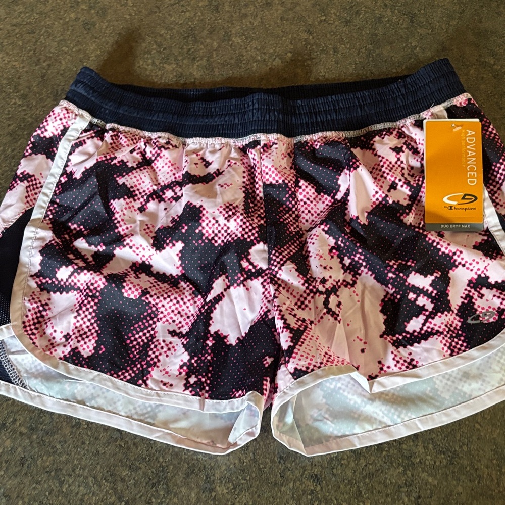 Champion Women's Athletic Shorts in Pink and Blue